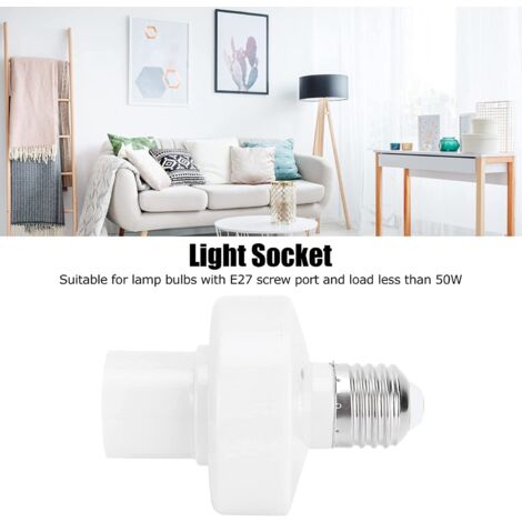 Jeffergarden E27 vis sans fil télécommande lumière lampe porte-ampoule capuchon prise interrupteur 220V