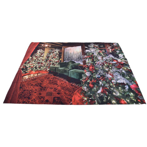 Jeffergarden Tapisserie de noël pour la maison, aménagement de la scène de fond de noël, décoration murale suspendue, 230X180cm