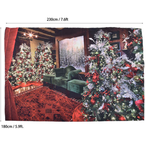 Jeffergarden Tapisserie de noël pour la maison, aménagement de la scène de fond de noël, décoration murale suspendue, 230X180cm