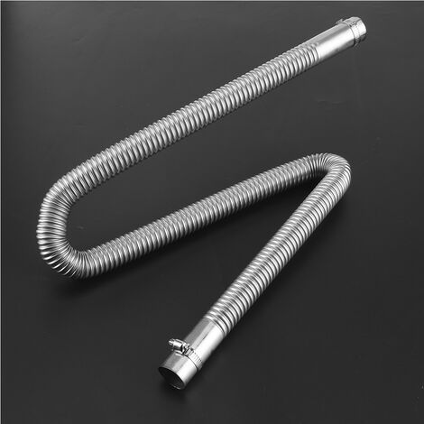 Jeffergarden Tuyau d'échappement de réchauffeur d'air de stationnement en acier inoxydable, tuyau de ventilation de gaz Diesel, diamètre intérieur 2.5cm/1 pouces 100cm/39,4 pouces