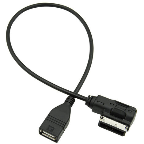Câble Adaptateur Coudé USB Type C vers Micro USB, 27cm - Noir
