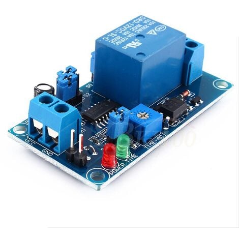 Jeffergarden Relais de retard 12V DC, Module de commutation d'arrêt avec minuterie