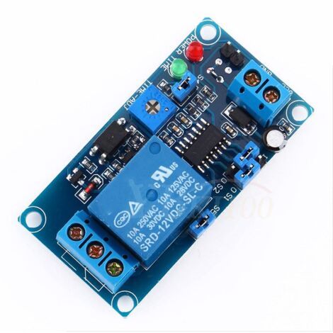 Jeffergarden Relais de retard 12V DC, Module de commutation d'arrêt avec minuterie