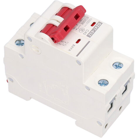 Jeffergarden Disjoncteur Miniature DC 2P, isolateur de système photovoltaïque solaire, montage sur Rail DIN 1000V 40A DZ47-63Z C40