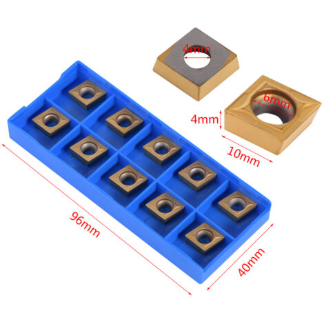 Lot De 10 Plaquettes Carbure VBMT331 VBMT160404-HQ – Pour Tournage Acier, Fonte – Revêtement Multicouche