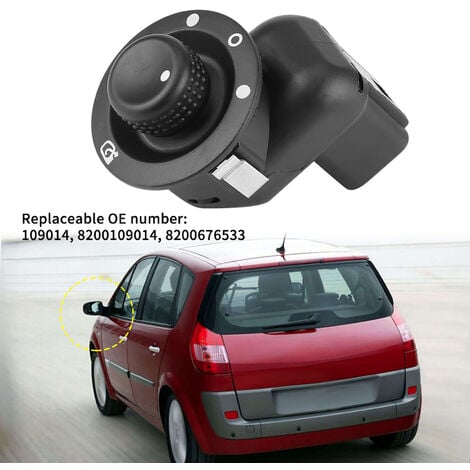 Jeffergarden Interrupteur de commande de rétroviseur pour Clio III Laguna II Megane 2 Scenic 2 Kangoo 109014
