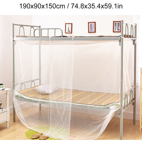 Moustiquaire Et Rideau De Lit Pour Dortoir étudiant - Protection Anti-moustiques 360°, Création D'un Espace Privé (lit Superposé Ou Simple)