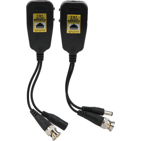 Jeffergarden 4 pièces transmetteur vidéo HD Anti Thunder Power Balun RJ45 2in1HDCVI/TVI/AHD/CVBS 2  8MP