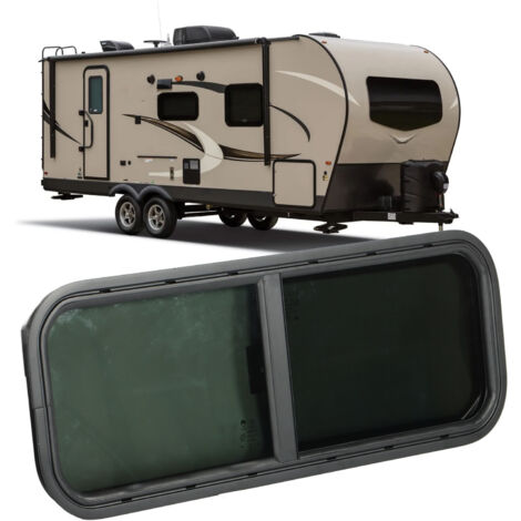 Fenêtre Coulissante Pour Camping-Car 800x300mm - Verre Teinté, Moustiquaire, Pour Remorque Ou Van Aménagé