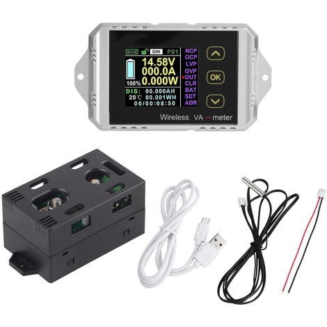 Professionnel Capacimetre, Testeur de numérique condensateur 0,1 pF -  20000uF avec capacimètre avec rétroéclairage LCD et veste de protection Max  1999