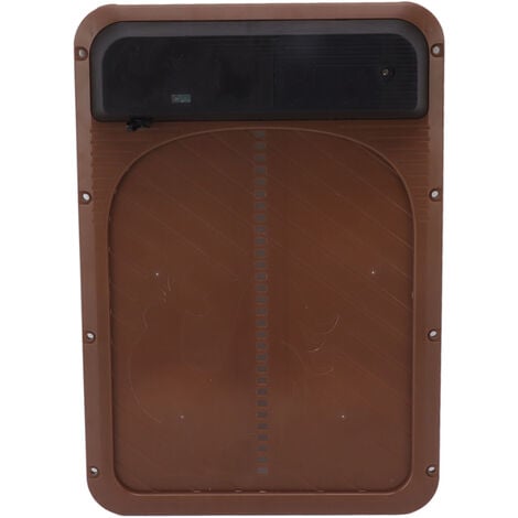 Jeffergarden Porte automatique de poulailler, coffre-fort à énergie solaire avec capteur de lumière pour volaille marron