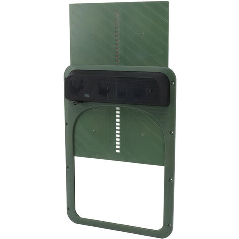 Jeffergarden Porte automatique de poulailler, coffre-fort à énergie solaire avec capteur de lumière pour volaille verte