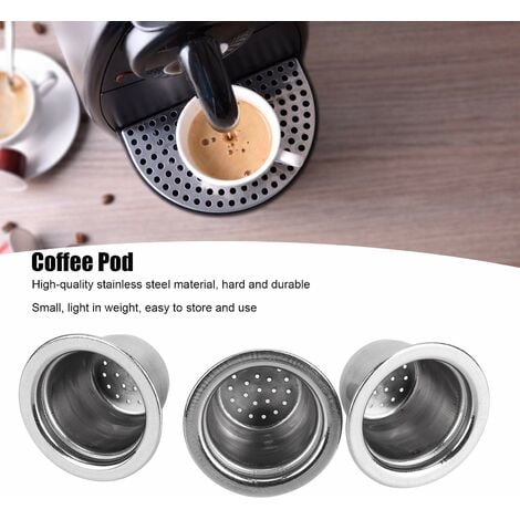 Capsule de café réutilisable rechargeable d'acier inoxydable avec