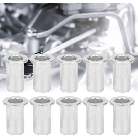 Jeffergarden 100 pièces écrous à rivets aveugles écrous en aluminium M5 écrous à rivets inserts écrous à rivets filetés