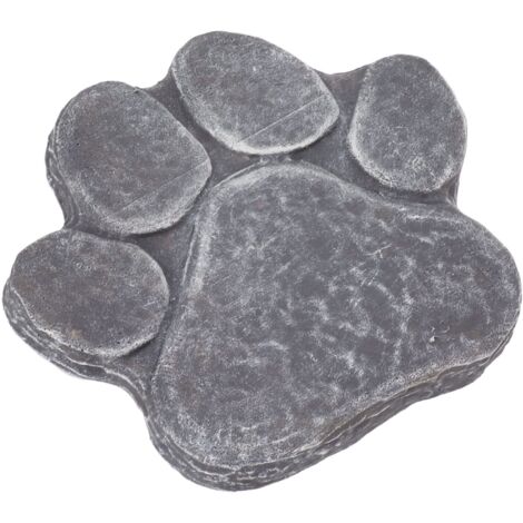 GARRYFIZH Pierre commémorative empreinte de patte de chien, lettrage à faire soi-même, marqueur funéraire, monument pour animaux de compagnie, pour pelouse extérieure, Patio, roche grise (1/5)