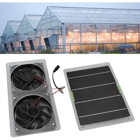 Chauffage de serre à énergie solaire, ventilateur d'échappement solaire 100  W 12 V, kit de