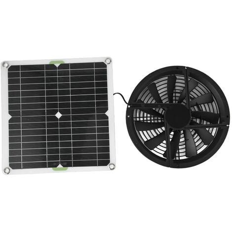Ladieshow Ventilateur d'extraction de Panneau Solaire, Mini Ventilateur  Solaire de Charge USB de 6V 10W pour Serre de poulailler
