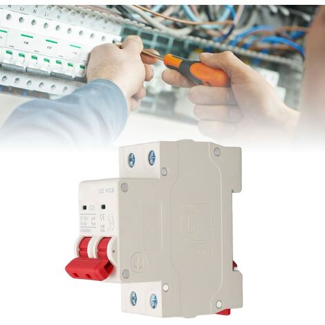Disjoncteur DC, Installation De Rail DIN Interrupteur D'air De Protection  électromagnétique 1000V 20A 2P Pour Système D'alimentation électrique 