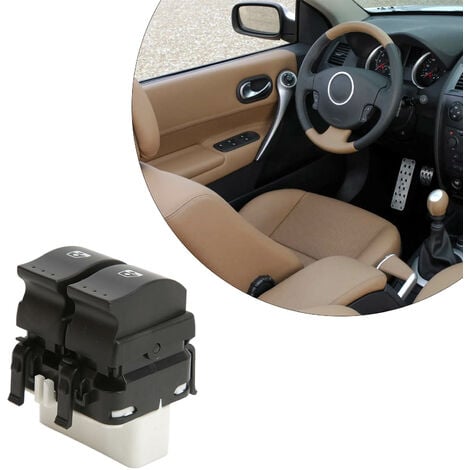Jeffergarden Interrupteur de fenêtre électrique 8200315042, côté conducteur principal de remplacement pour Scenic II JM0/1 MPV 2003 – 2014