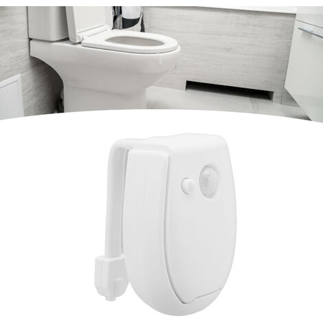 Jeffergarden LED veilleuse de toilette RGB 3 Modes d'éclairage haute sensibilité économie d'énergie lampe de cuvette de toilette suspendue pour salle de bain