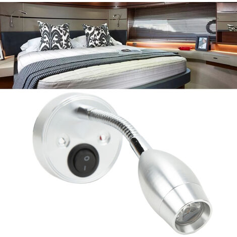 Jeffergarden Lampe LED pour camping-car 12-24 V, lampe de lecture de chevet pour bateau, montage mural réglable, cabine, carte neutre