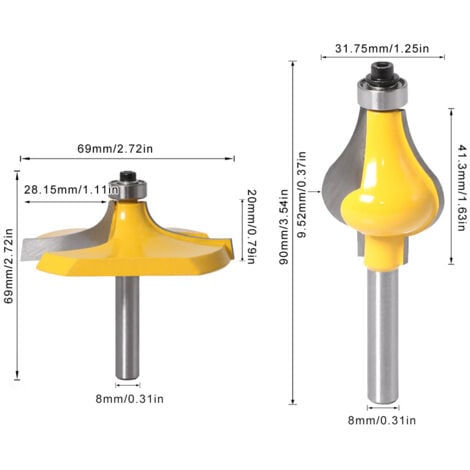 Lot De 2 Roulements De Tige De Piston Pour Scies à Onglet Ridgid OF45150, OF45175 - Sans Huile