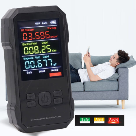 JUZ Détecteur EMF Testeur De Rayonnement électromagnétique EMF Détecteur De Champ Magnétique