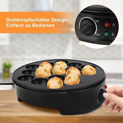 SWLECA Poêle Takoyaki En Fonte Antiadhésive 7 Trous - Mini Poêle à Crêpes Octopus Idéale Pour Cuisiner Japonais Et Plus