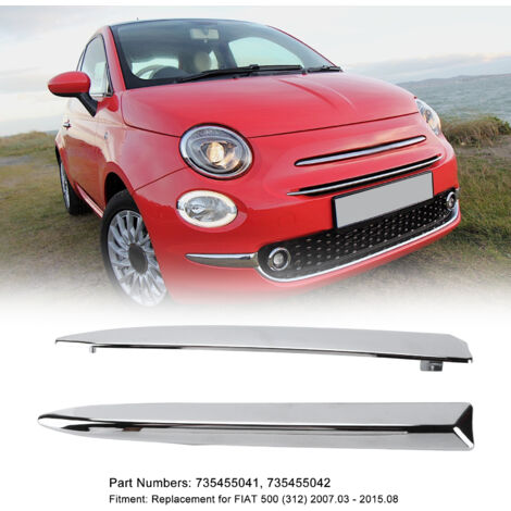 Grille Inférieure Pare-chocs Avant Droite Pour Fiat 500 2008-2013 – Pièce De Rechange Qualité