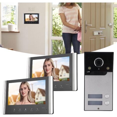 Jeffergarden Visiophone , Système d'interphone vidéo avec écran LCD TFT de 7 pouces, grand angle de 120 ° pour maison et appartement, AC100-240V