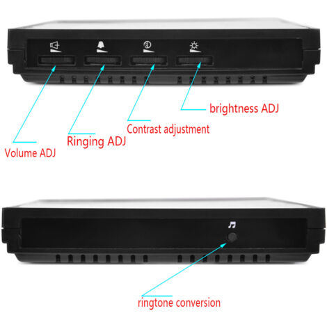 Jeffergarden Sonnette de téléphone vidéo intelligente, système d'interphone électronique pour la maison avec 16 cloches, prise ue 100V-240V