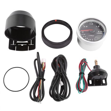 Support De Jauge Voiture 52 Mm - Cadre En Fer Noir Pour Instrument Tableau De Bord - Installation Facile Trou Unique - Pour Modification Auto