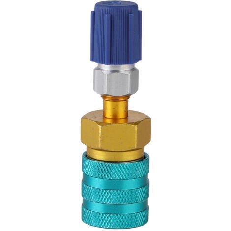 Jeffergarden Adaptateur de climatisation, coupleur rapide R1234YF côté bas pour tuyau de charge