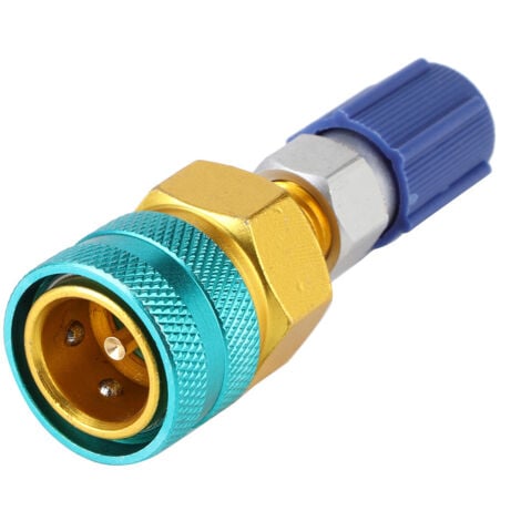 Jeffergarden Adaptateur de climatisation, coupleur rapide R1234YF côté bas pour tuyau de charge