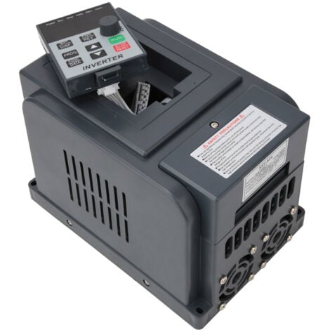 Jeffergarden Onduleur Triphasé Variateur de fréquence Variateur VFD Convertisseur de fréquence 2.2kW 220VAC Entrée monophasée Sortie triphasée pour le contrôle de la vitesse du moteur de broche