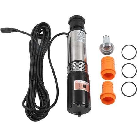 [JAMAIS UTILISÉ] Jeffergarden Pompe à eau solaire DC 12V, moteur en fil de cuivre, puits Submersible en acier inoxydable à haute levée, 180W,pour le ménage industriel et l'agriculture