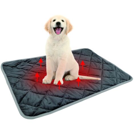 Jeffergarden – Coussin auto-chauffant pour chats et chiens 70x40 cm – Isolation thermique – Lavable en machine – Tissu antidérapant