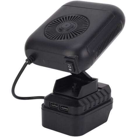 Chauffage à Piles 90 Degrés Flip 2 Températures 2xUSB Chauffage D Appoint Portable Pour Bl1830 Bl1850 Bl1840 Bl1845 Bl1815 Bl1820 Bl1860b