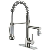 Zamery – Mitigeur de cuisine 360° avec douchette à ressort – Raccords en cuivre – Vanne céramique haute qualité – Buse haute pression pour jet puissant