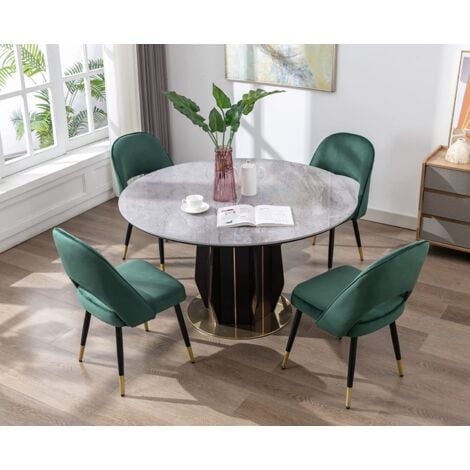 Chaise de Salle a Manger Lot de 2 Chaise de Salle à Manger en Velours Chaise Cuisine Moderne Chaise de Cuisine Chaises en Velourst, Vert