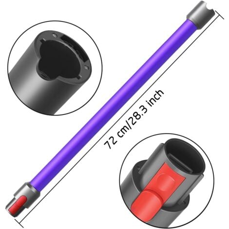 Tube d'extension de Rechange pour Dyson V11 V15 V10 V7 V8 Aspirateur Sans Fil, Tube Rallonge en Aluminium Baguette Extensible Violet，Accessoire pour aspirateur,（Violet）DOLASO