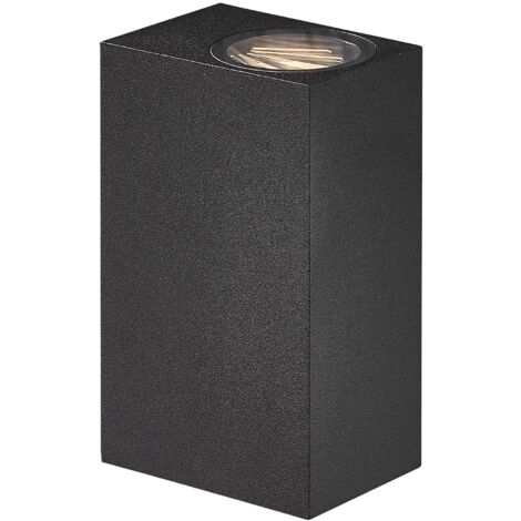 Applique murale ASBOL Kubi Aluminium Noir, H.15 - IP44 - LED Module /Nordlux Extérieur (1/5)
