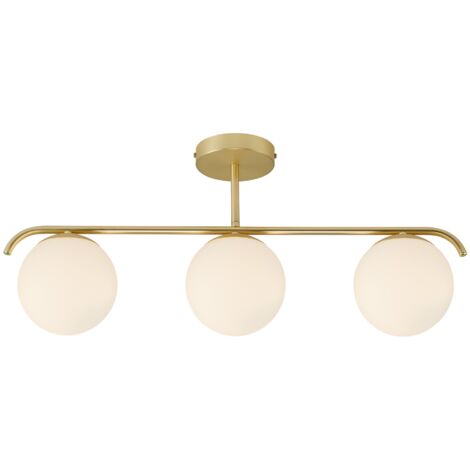 Suspension GRANT 3-Spot Verrerie Laiton, H.29.23 - IP20 - E14 /Nordlux Intérieur (1/4)