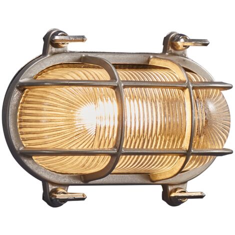 Applique murale HELFORD  Brass Nickel, H.12.5 - IP64 - E27 /Nordlux Extérieur (1/5)