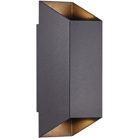 Nordlux – Applique extérieure NICO Square 22 en aluminium noir – H.23.5 cm – IP54 – GU10 – Éclaire vers le haut et vers le bas