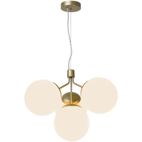 Suspension IVONA 4-Spot Verrerie Laiton, H.41.5 - IP20 - E27 /Nordlux Intérieur (1/5)