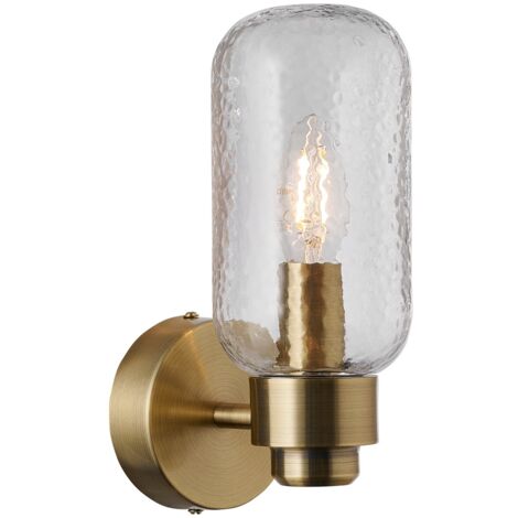Applique murale TUTAN  Verrerie Laiton, H.23 - IP44 - E14 /Nordlux Intérieur