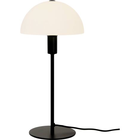 Lampe à poser ELLEN 20 Métal Noir verre blanc, H.40 - IP20 - E14 /Nordlux Intérieur (1/5)