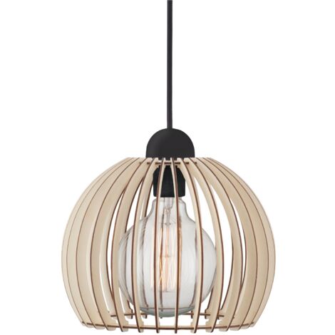 Suspension CHINO 25 Bois Nature (marron), H.23 - IP20 - E27 /Nordlux Intérieur (1/4)