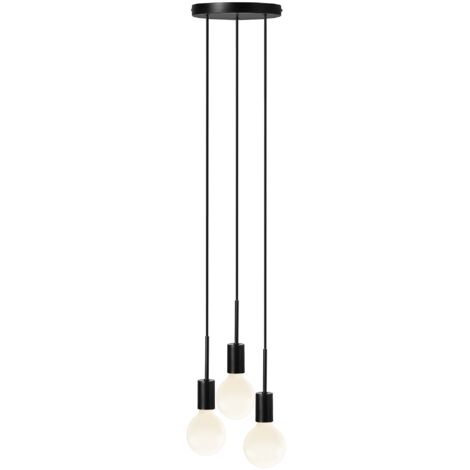 Suspension PACO 3-Spot Métal Noir, H.17.3 - IP20 - E27 /Nordlux Intérieur (1/5)